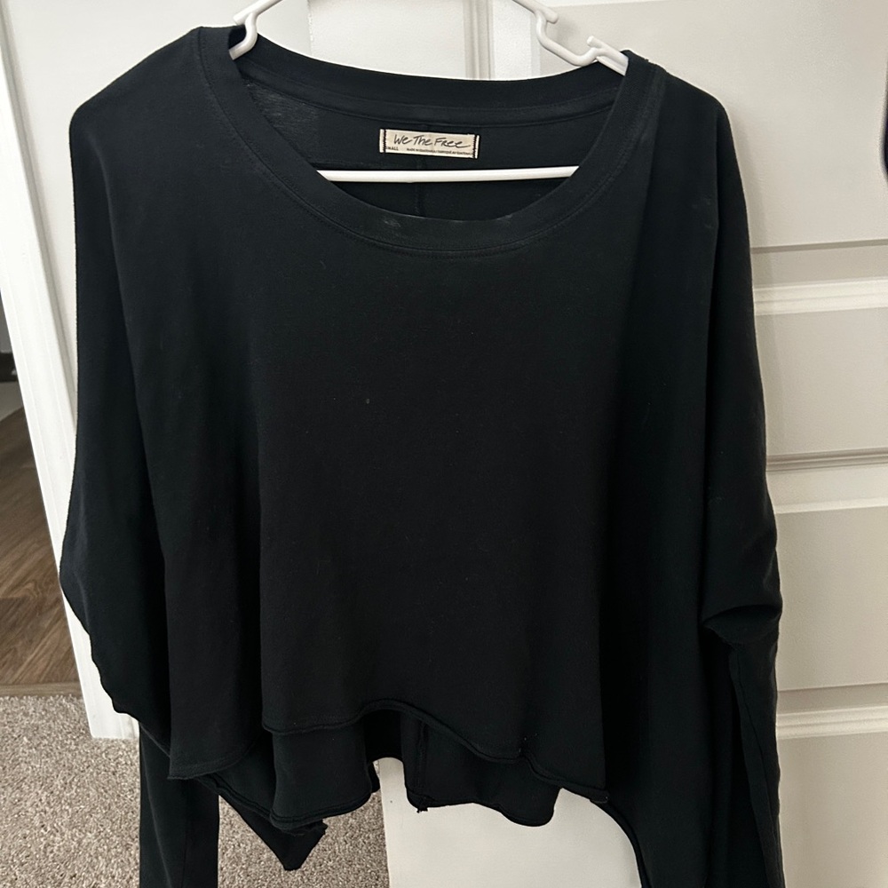 We The Free Black Asymmetrical Top